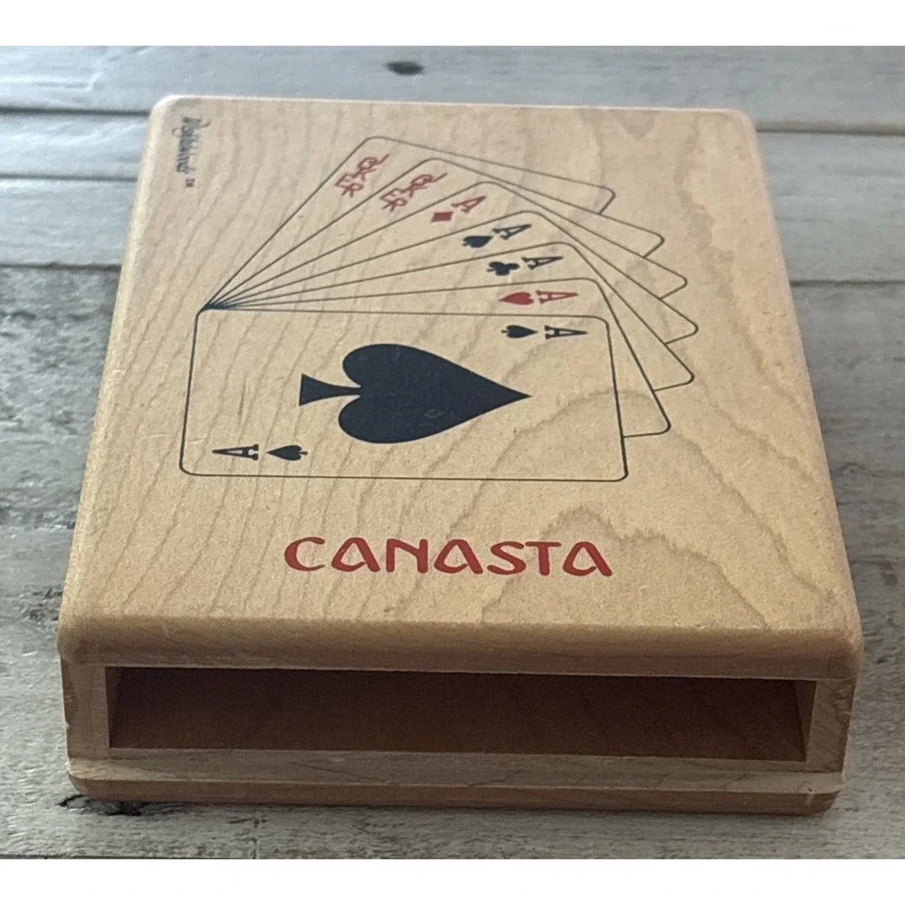 Wishfulwoods‎ Maple Box Vintage  Playing Cards ~ 2 Full Desks w/Jokers